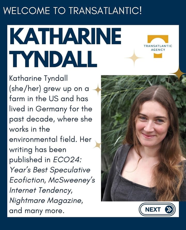 I'm now represented by Noelle Falcis Math at Transatlantic Agency!